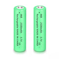 2 Pack 3.7 Volt 18650 Rechargeable Battery High Capacity Genuine18650 Battery Button Top Battery for Flashlight Doorbells Headlamps & More (Green)…