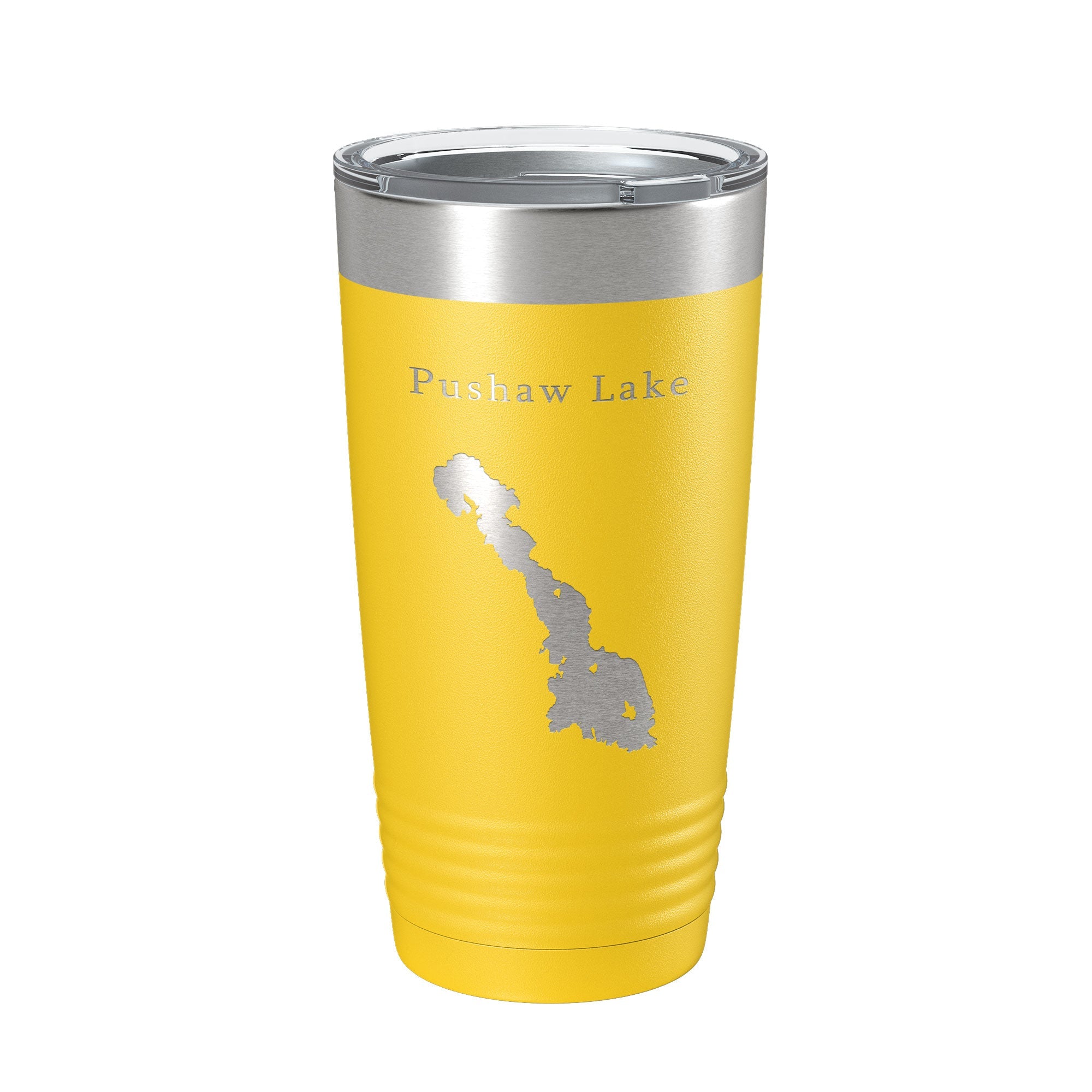 Pushaw Lake Map Tumbler Travel Mug Insulated Laser Engraved Coffee Cup Maine 20 oz-4
