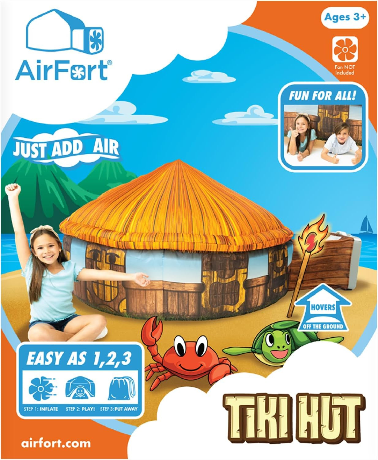 AirFort Inflatable Fort Tent 77 Inch Kids Play house