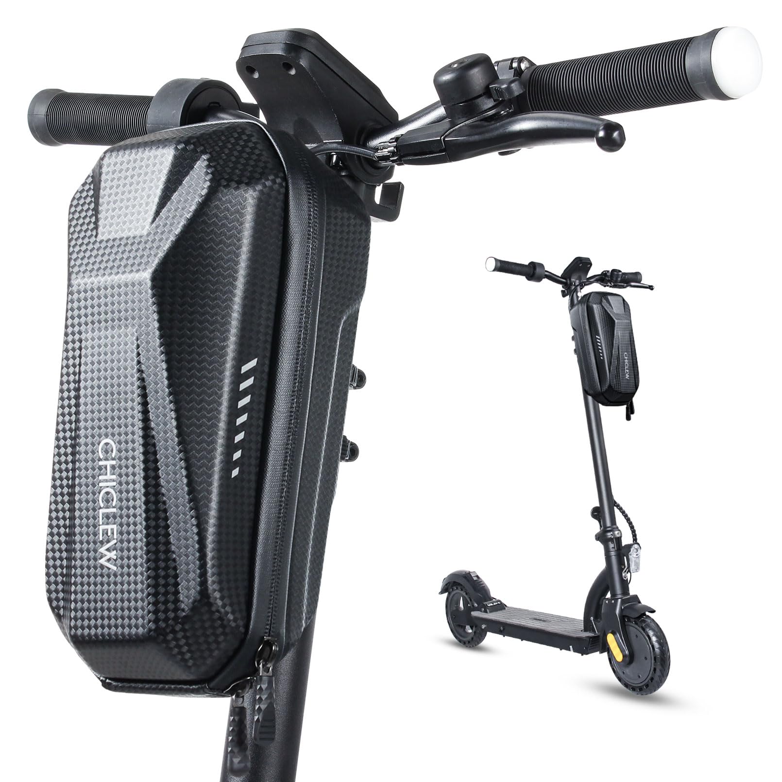 CHICLEW 3L Large Scooter Bag Quick Release Portable Electric Scooter Storage Bag Waterproof XL Scooter Handlebar Bag for Scooters Bikes Segway Ninebot and NIU