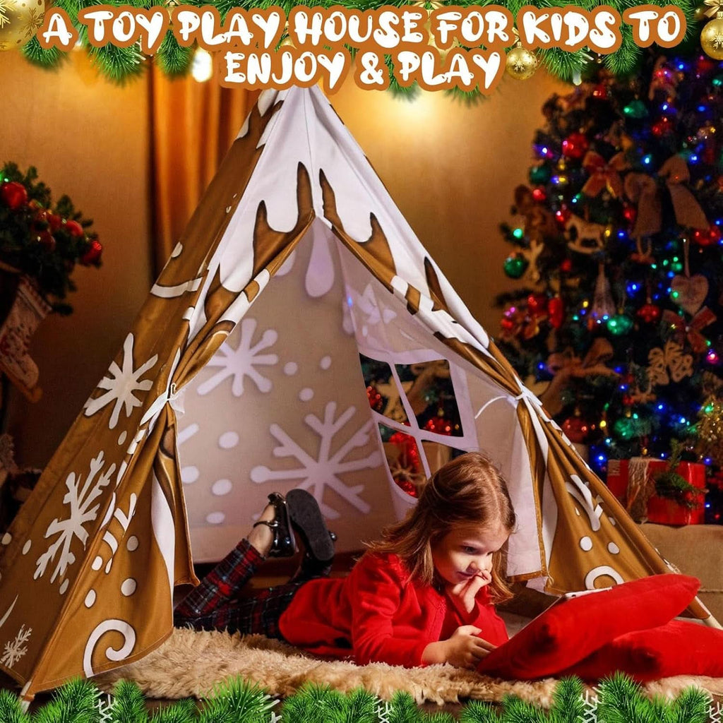 Ginger bread Play Teepee Tent 47x47x55 Inches Foldable-2