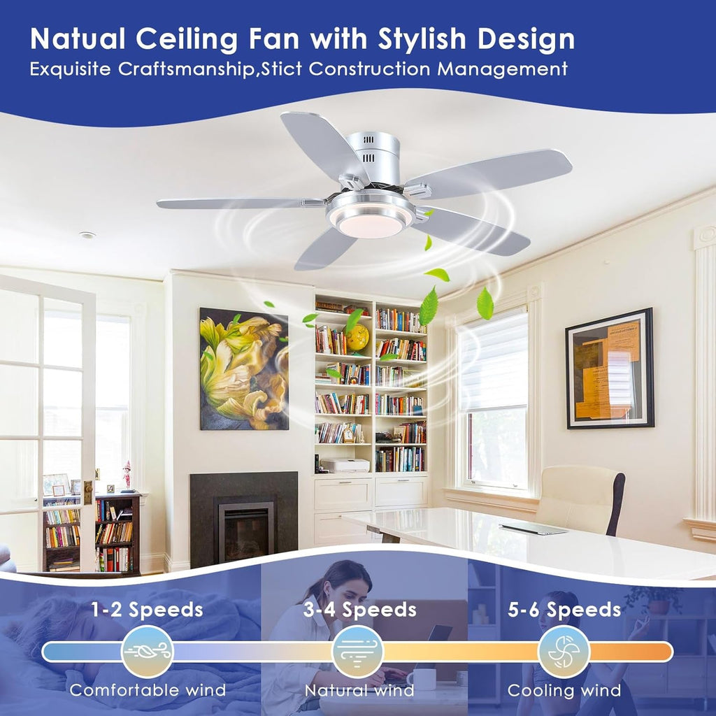 Brushed Nickel Fifty Inch Energy Efficient Ceiling Fan-3
