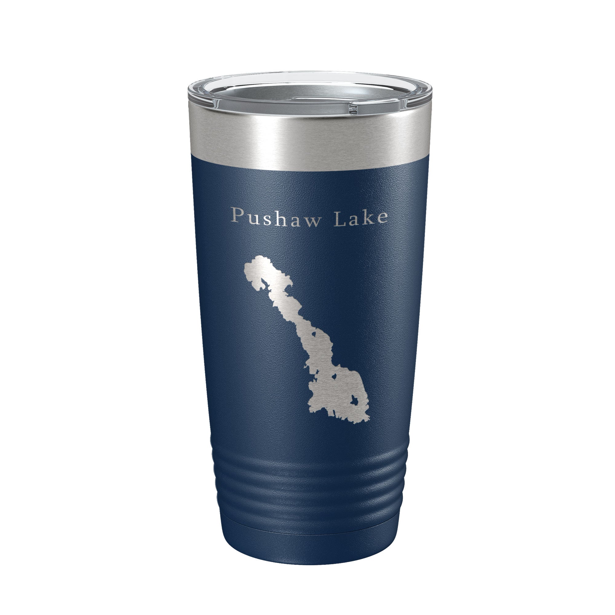 Pushaw Lake Map Tumbler Travel Mug Insulated Laser Engraved Coffee Cup Maine 20 oz-8