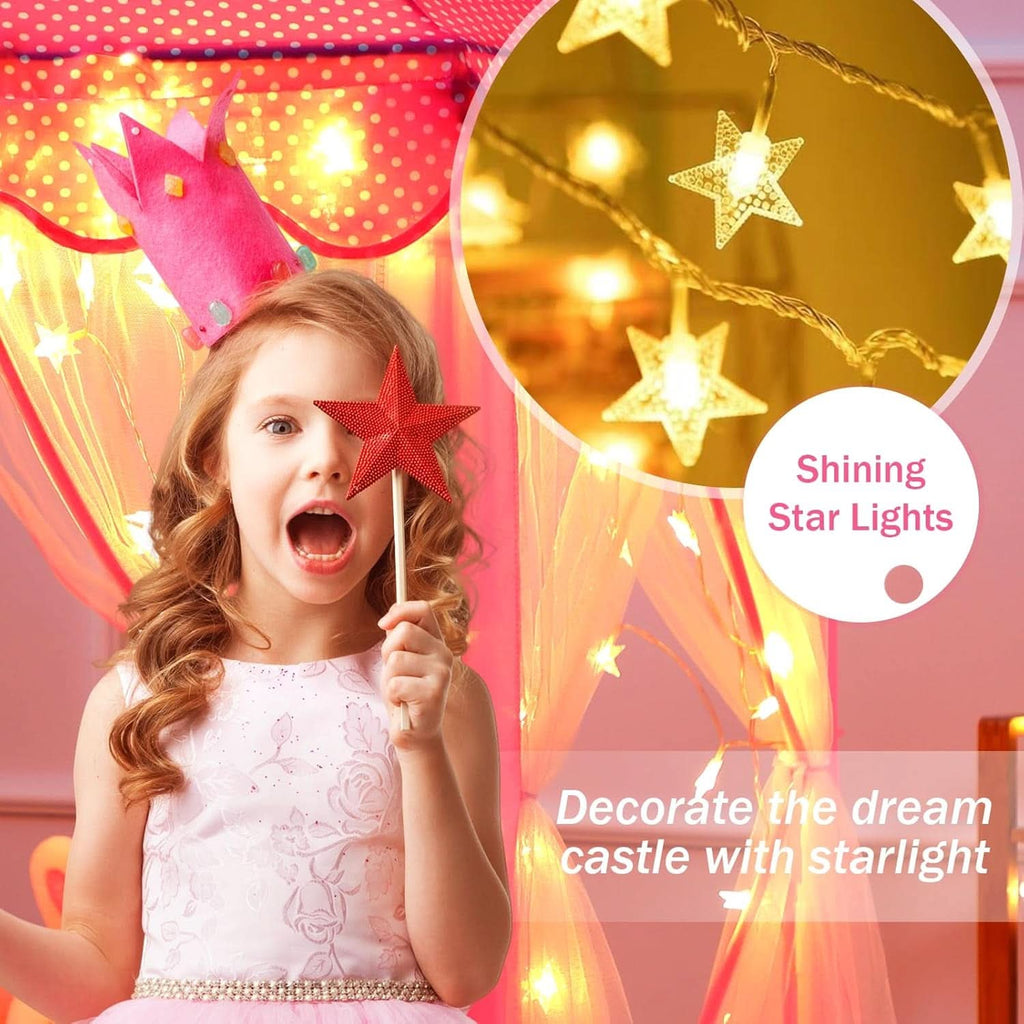 Princess Playhouse Tent With Star Lights 55x53Inches-2