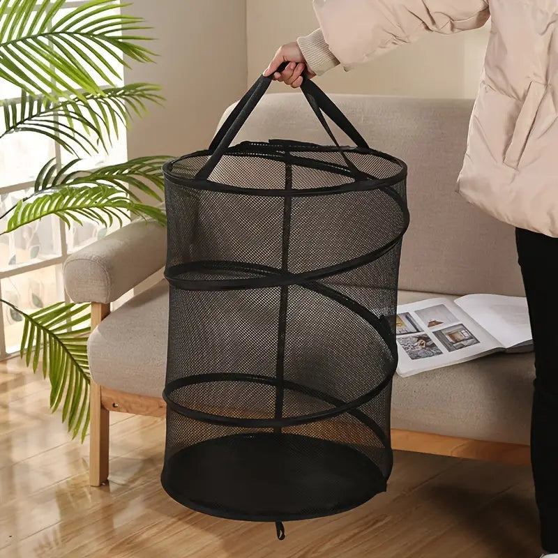 Large Collapsible Cylindrical Laundry Basket (1pc)