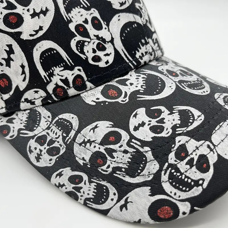 Skull Baseball Cap - Versatile Peaked Cap for All
