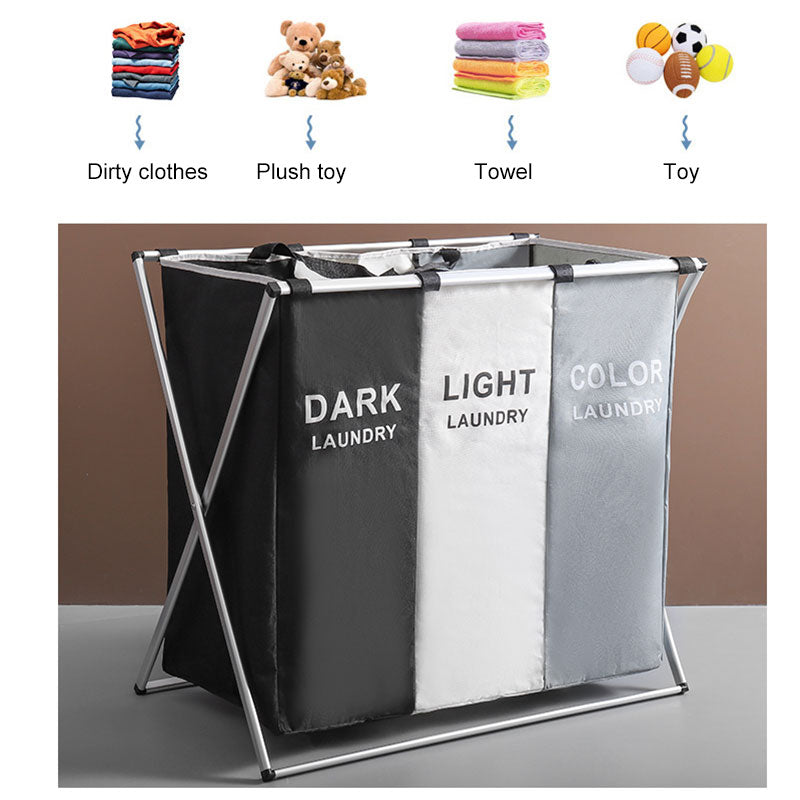 Folding Laundry Baskets Organizer with Compartments