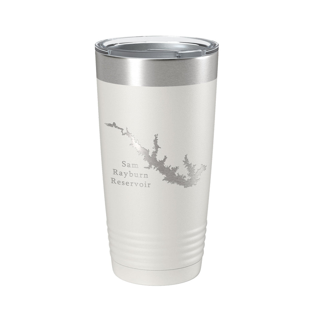 Sam Rayburn Reservoir Tumbler Lake Map Travel Mug Insulated Laser Engraved Coffee Cup Texas 20 oz-1
