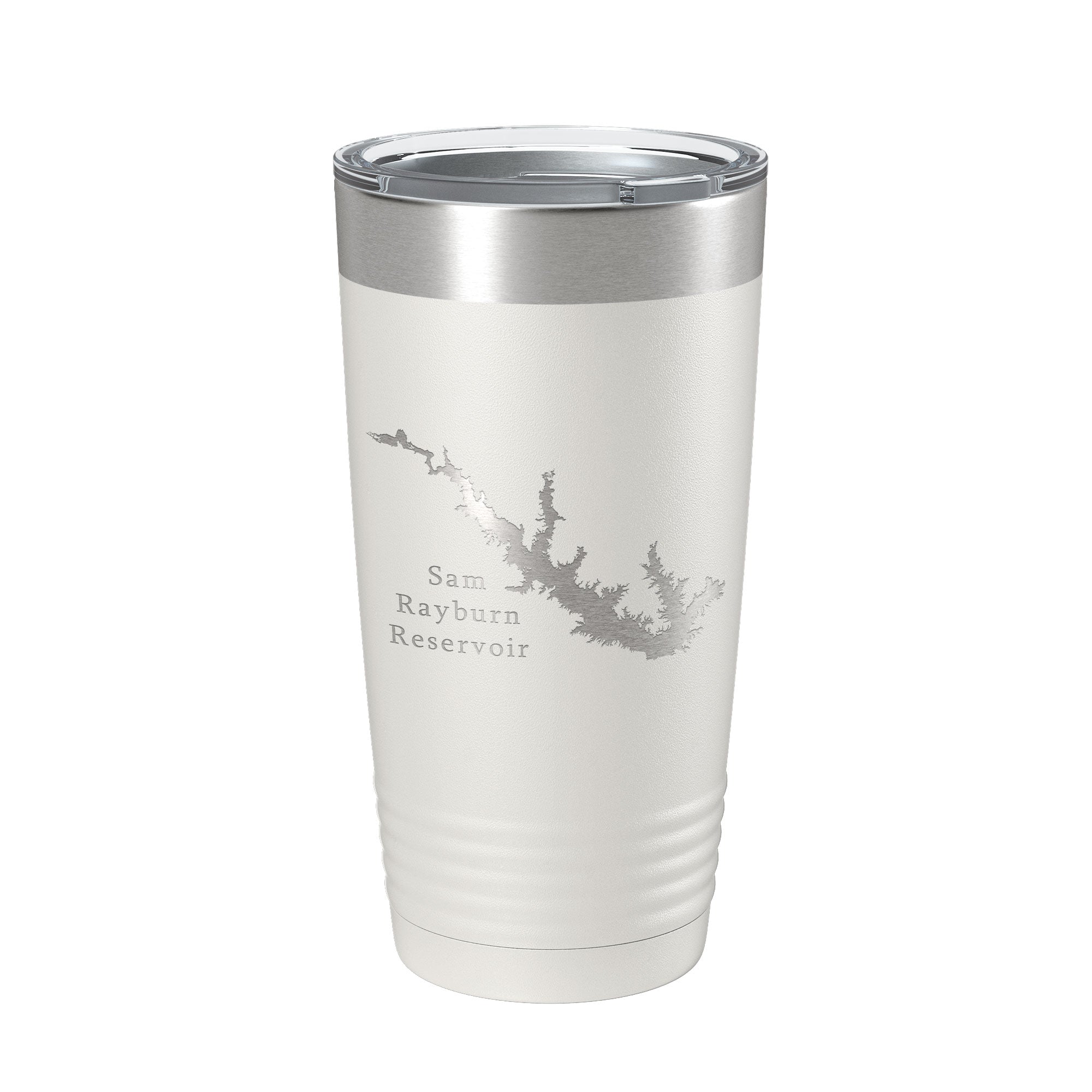 Sam Rayburn Reservoir Tumbler Lake Map Travel Mug Insulated Laser Engraved Coffee Cup Texas 20 oz-1