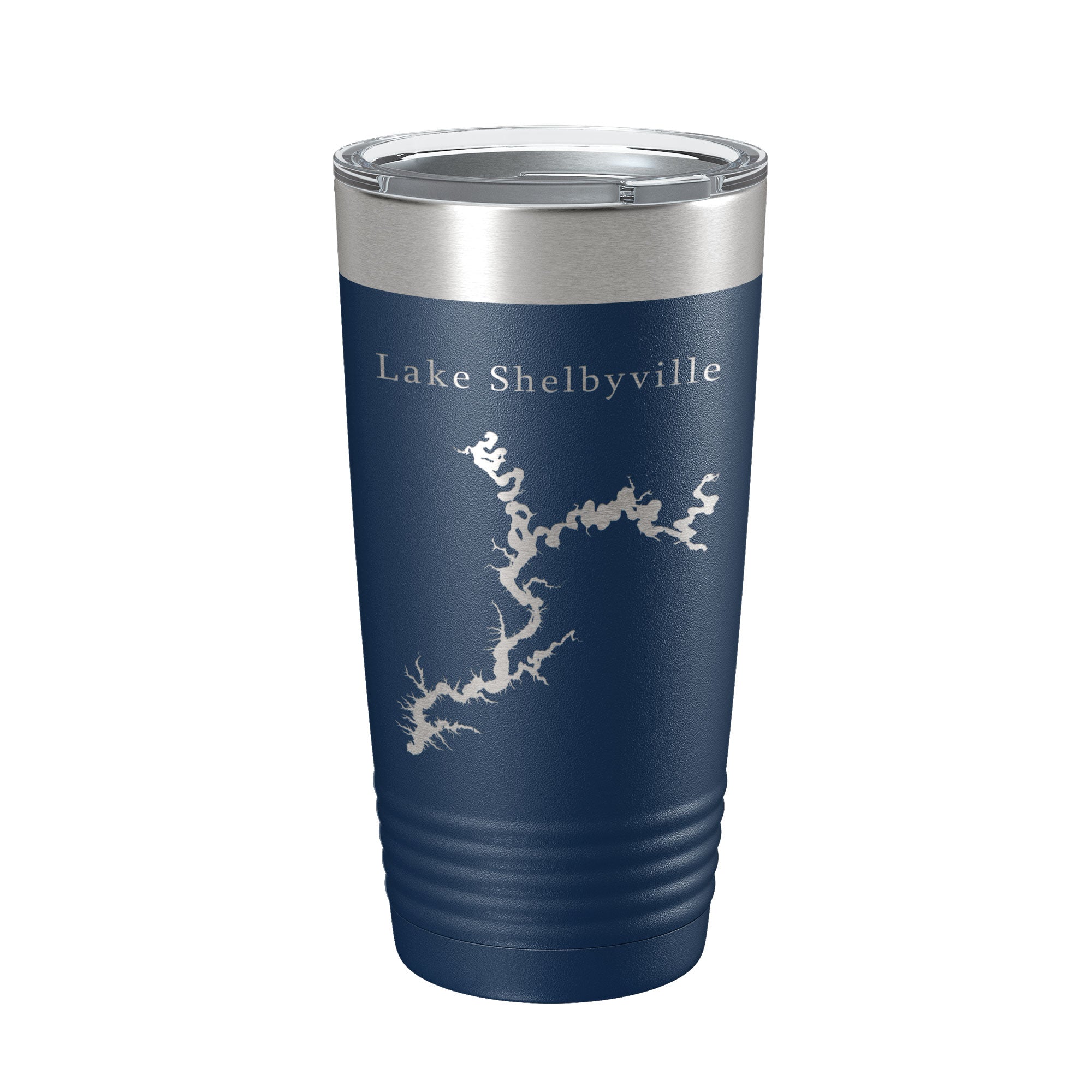 Lake Shelbyville Map Tumbler Travel Mug Insulated Laser Engraved Coffee Cup Illinois 20 oz-2