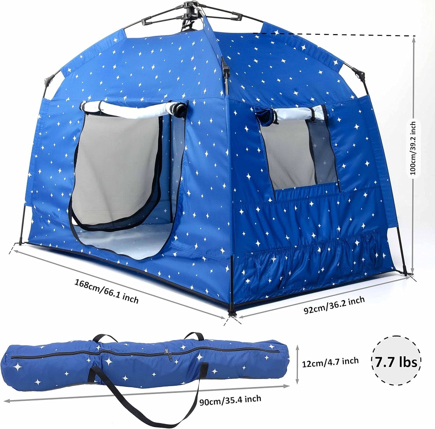 Portable Kids Play Tent With Starry Lumina Fabric Edition-2