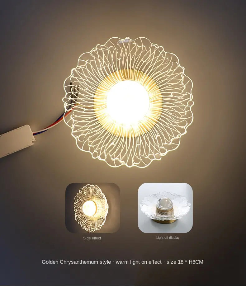 Minimalist Acrylic Wall Lamp for Bedroom and Living Room