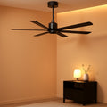 52Inch Black Industrial Grade Ceiling Fan DC Remote-0