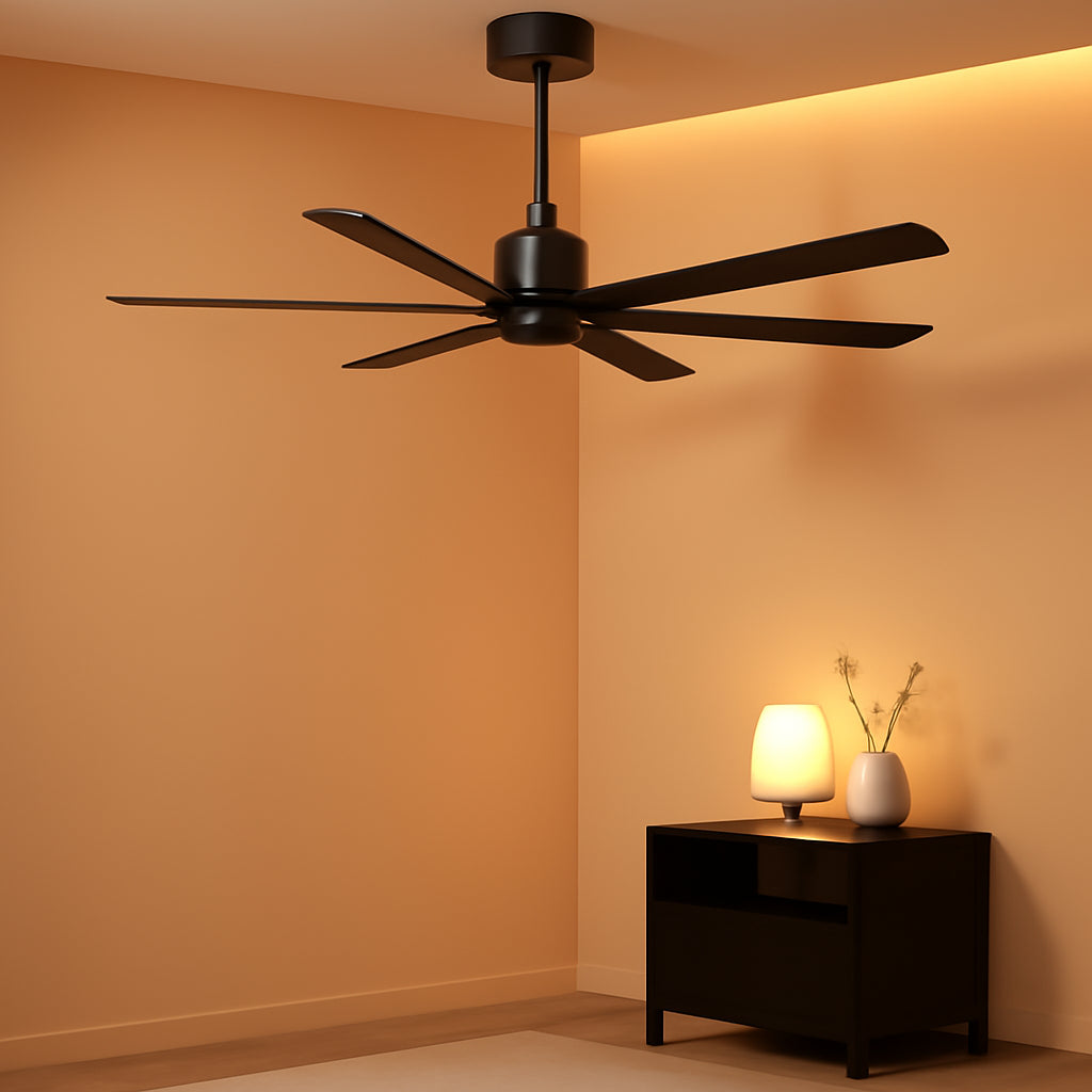 52Inch Black Industrial Grade Ceiling Fan DC Remote-0