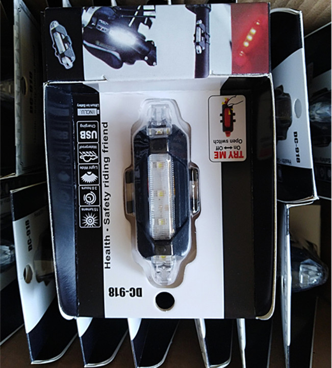 Rechargeable Bicycle Tail Light for Mountain Bikes