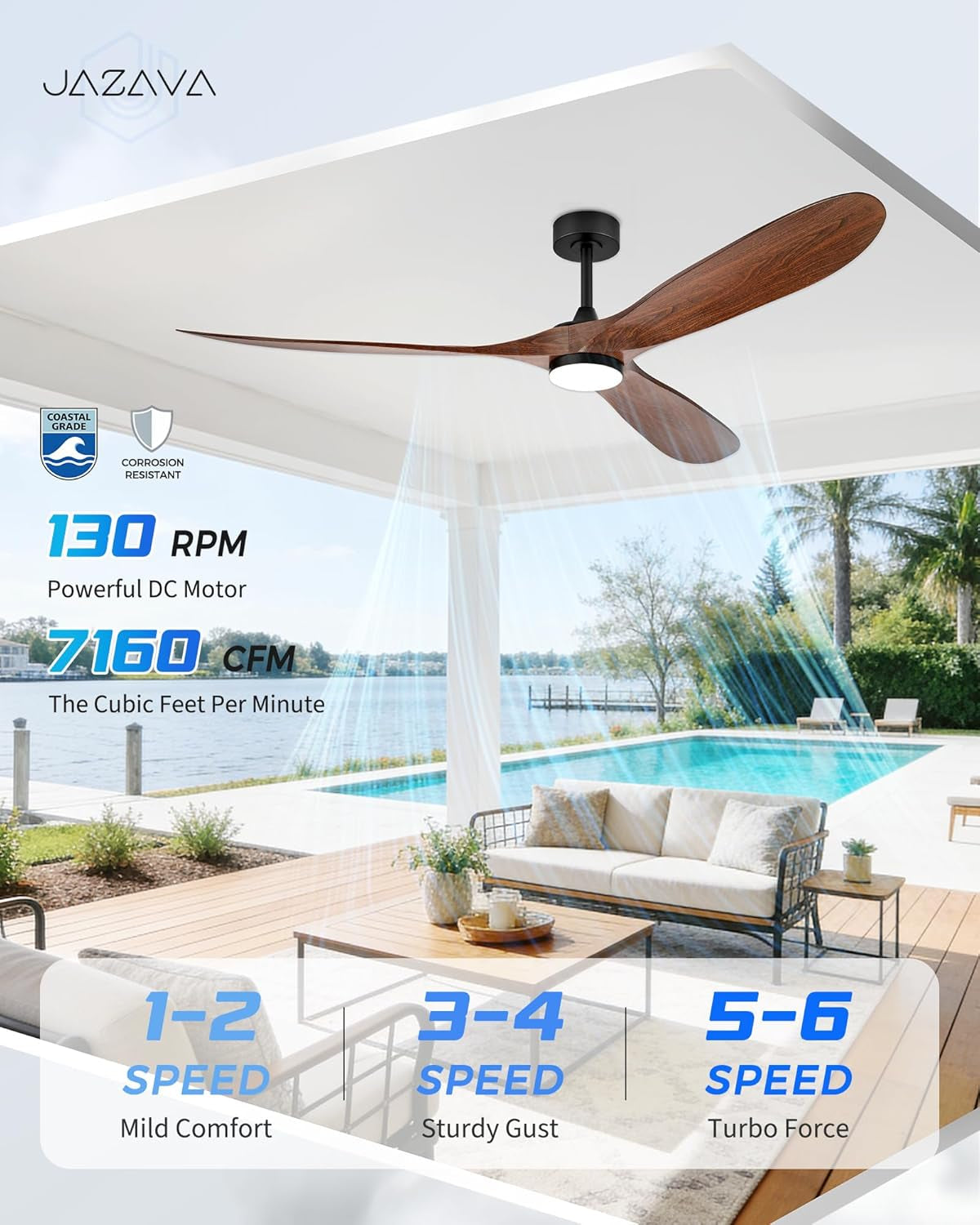 70-Inch DC Ceiling Fan With Remote LED-Illuminated-3
