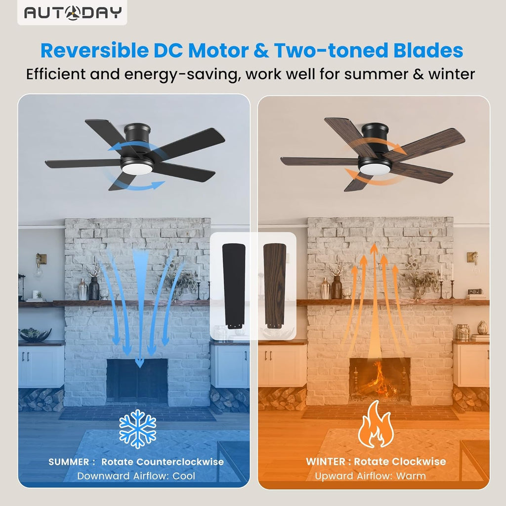 42Inch Black Energy Efficient Ceiling Fan With Light-3