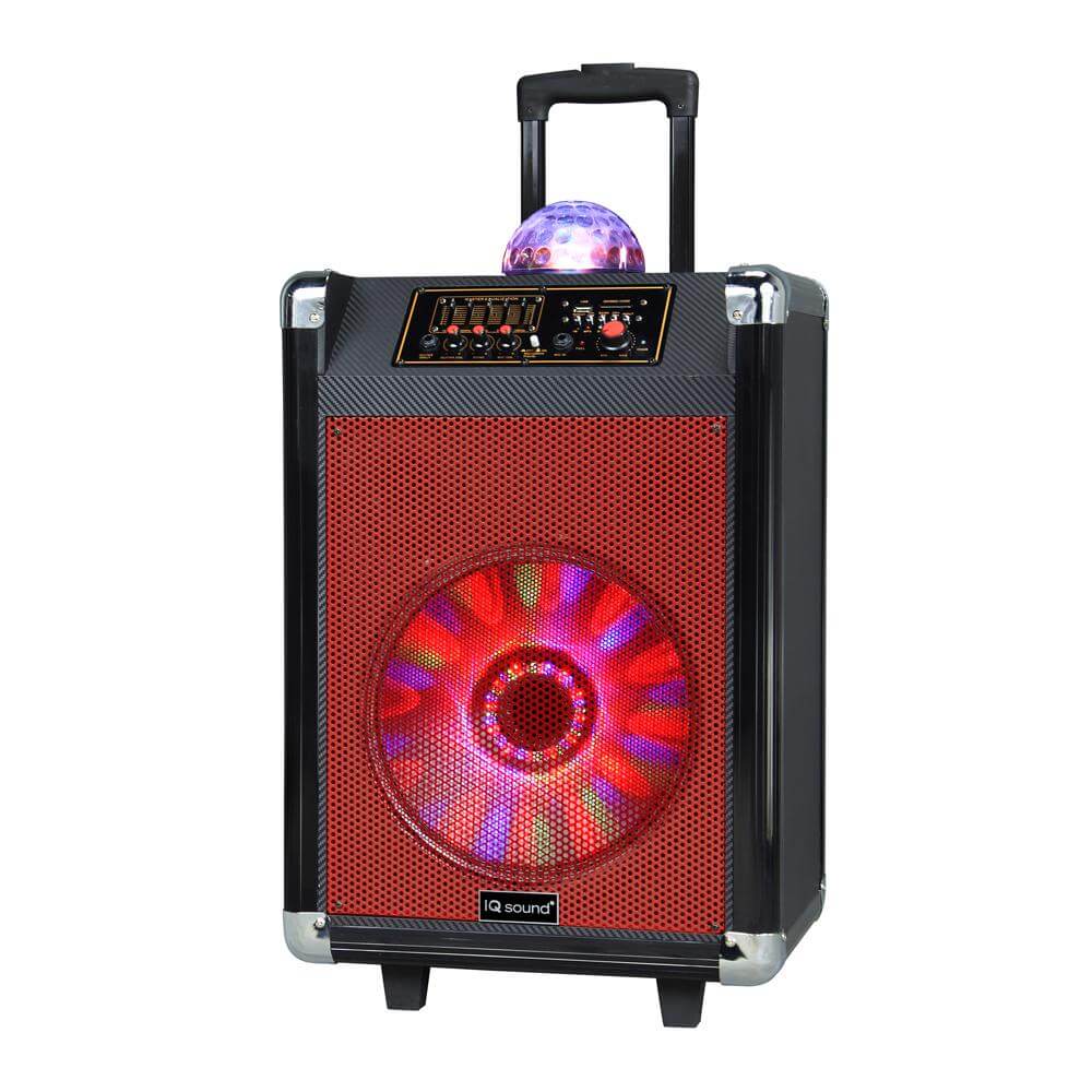 IQ Sound 12" Portable Bluetooth Speaker with Disco Ball Light-4