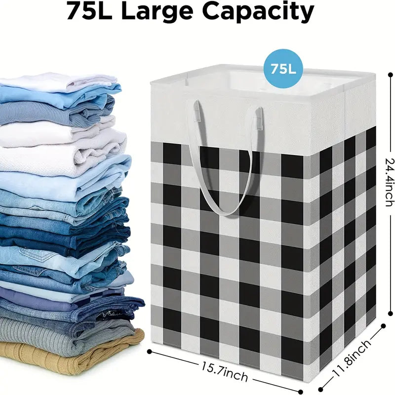 75L Large Collapsible Laundry Hamper for Travel & Toys