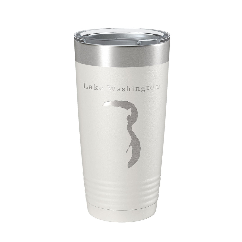 Lake Washington Map Tumbler Travel Mug Insulated Laser Engraved Coffee Cup Mississippi 20 oz-1
