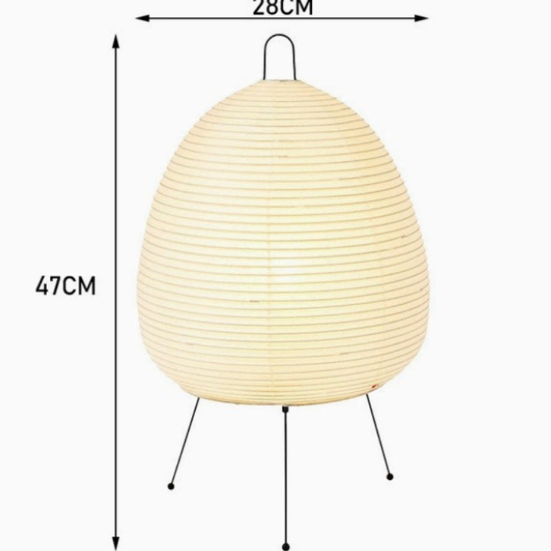 Japanese Wabi-Sabi Rice Paper Table Lamp-4