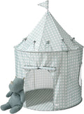 Kids Play Tent Blue Gingham Environmentally Friendly Fabric-0