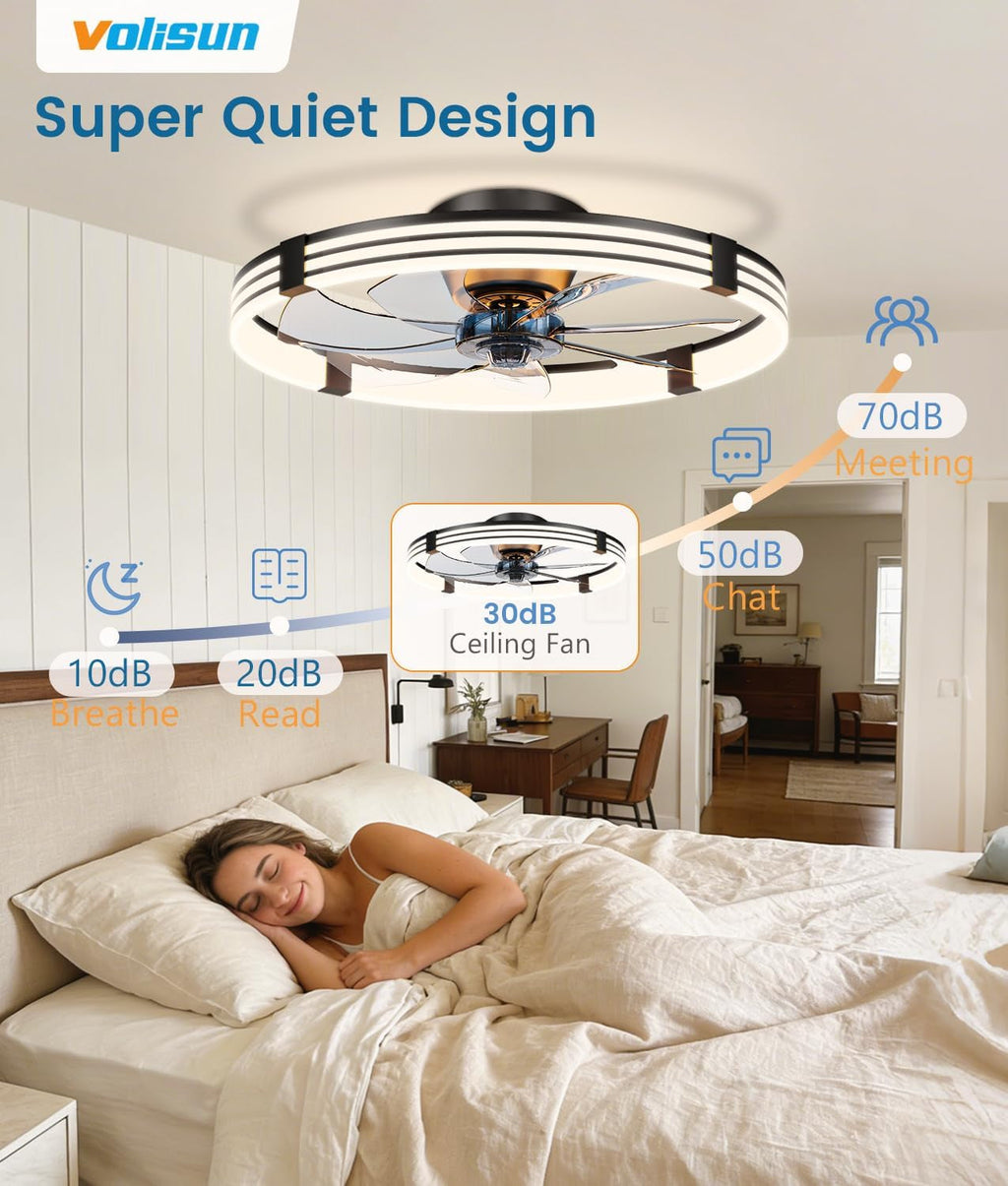 24In Low Profile Dimmable Ceiling Fan Remote Control App-4
