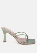 Fetish Croc Rhinestone Strap Sandals-0