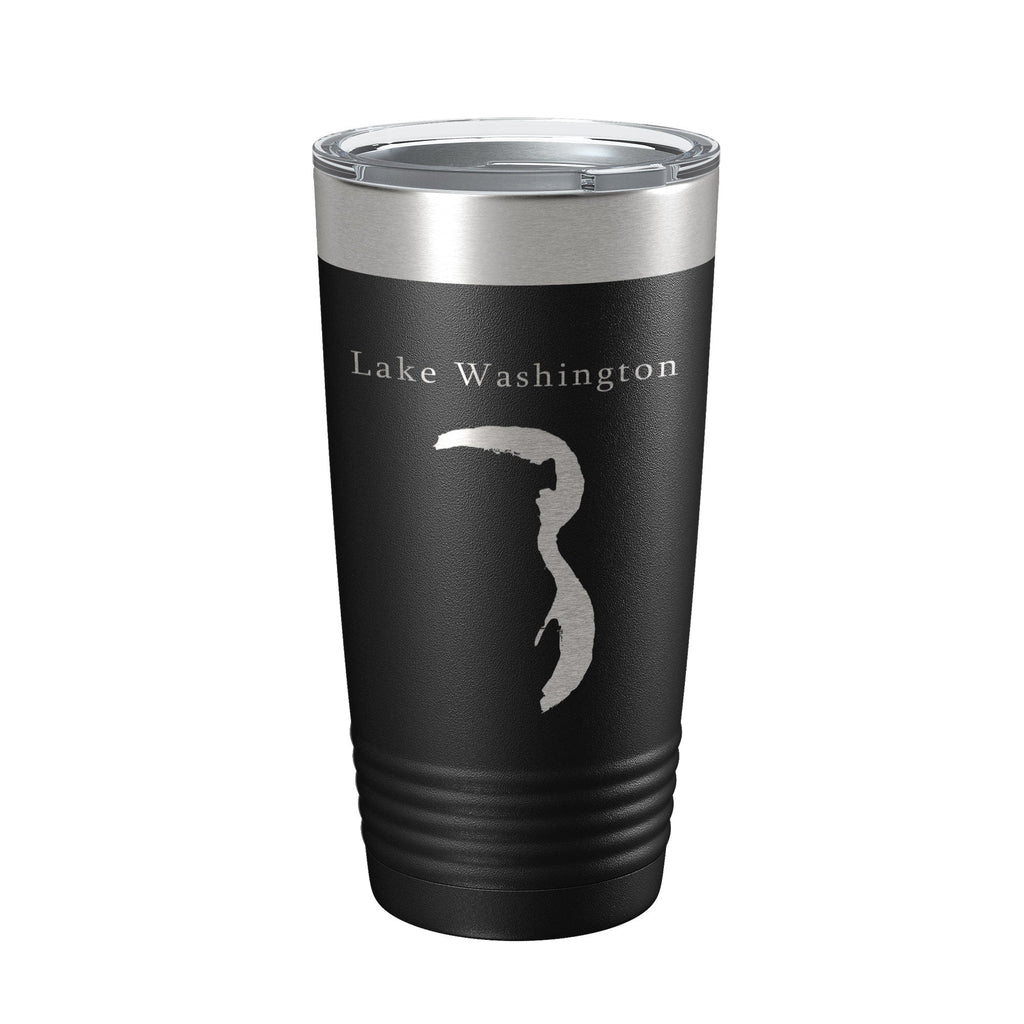 Lake Washington Map Tumbler Travel Mug Insulated Laser Engraved Coffee Cup Mississippi 20 oz-0