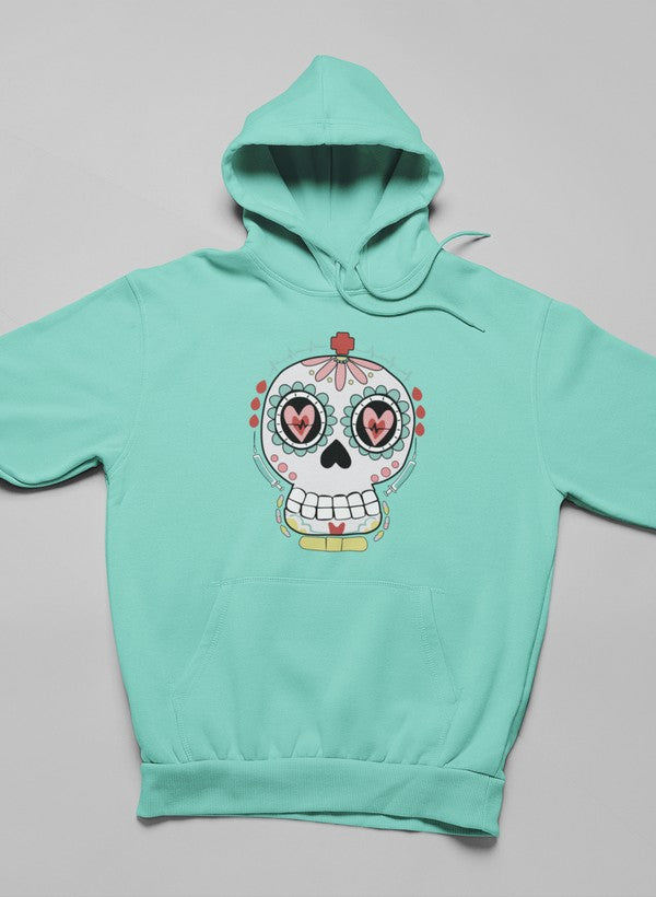 Nurse Sugar Skull Hoodie-0