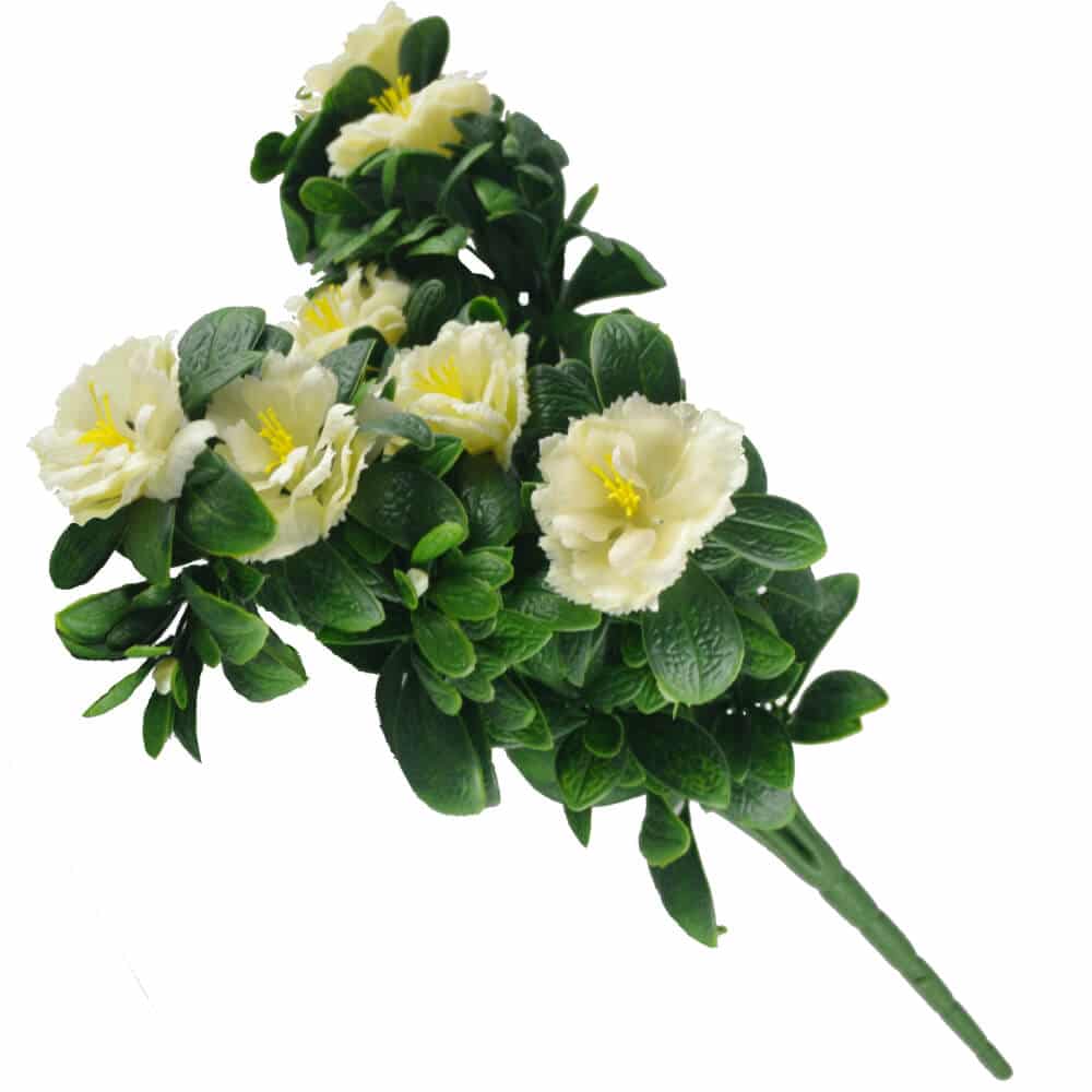White Rose Bunch Artificial Hanging Plant 18in – UV Resistant-0