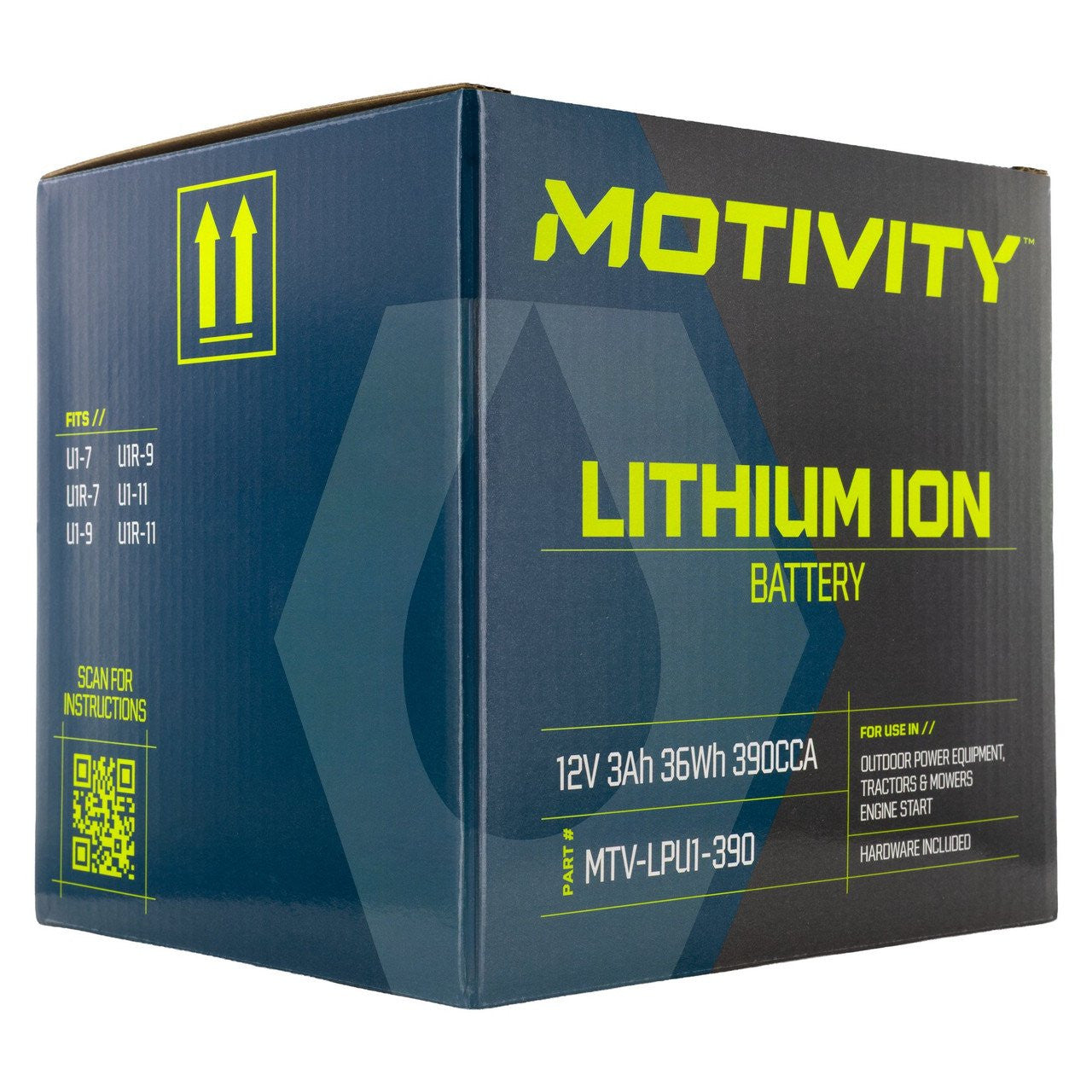 Motivity Lithium Battery - 12V 350CCA 5Ah - 12N24-3A 12N24-3 U1-7 U1R-7 U1-9 U1R-9 U1-11 U1R-11 - Fits Most Lawn Mowers and Lawn Tractors-8