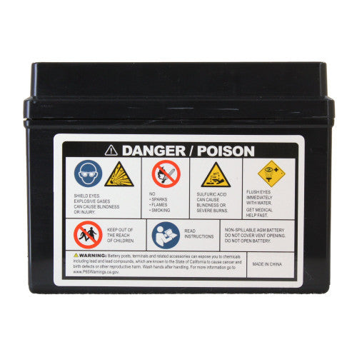 Factory Racing Parts AGM Battery FRX4L For ATVs, Motorcycles, and Scooters YTX4L-BS, BTX4L-BS-3