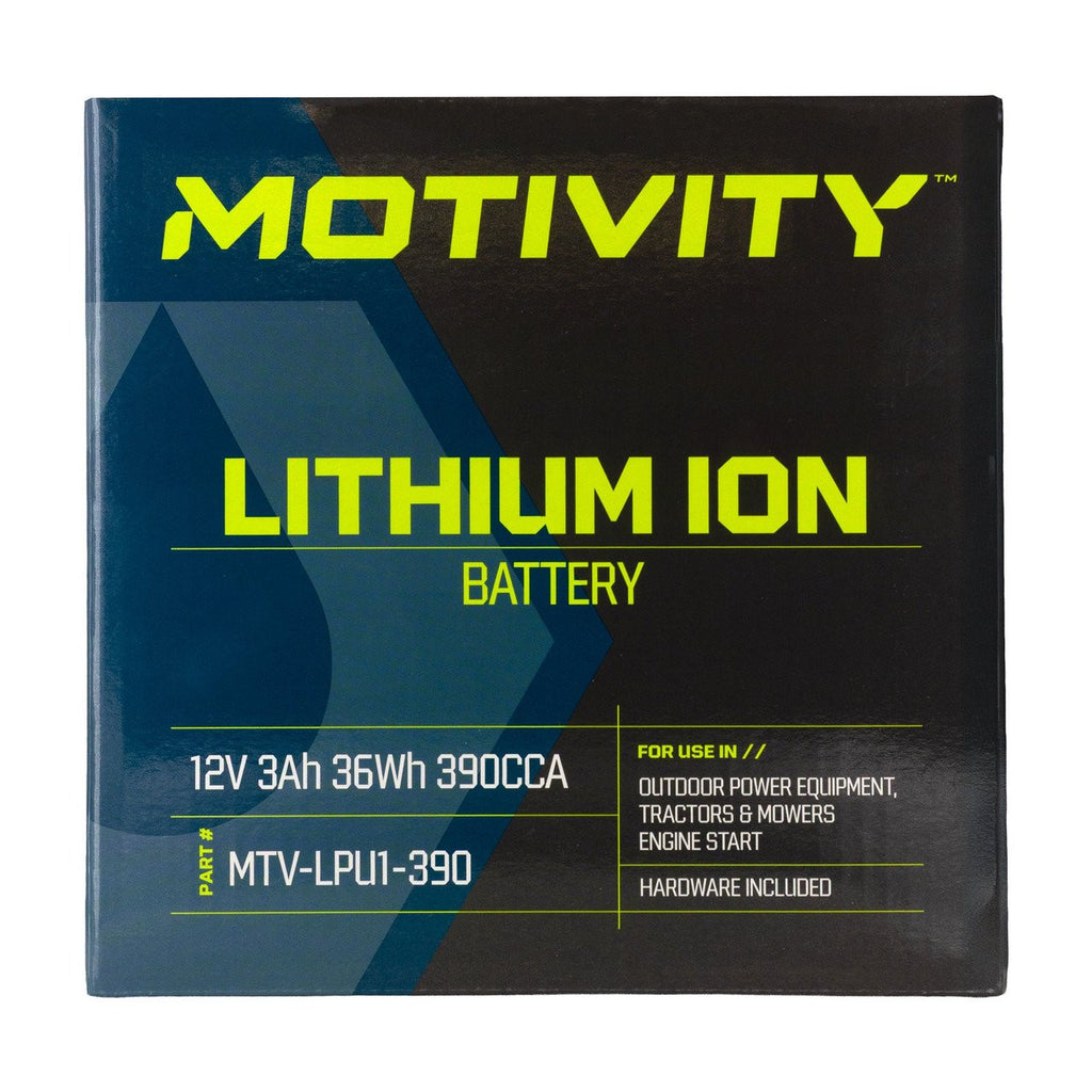 Motivity Lithium Battery - 12V 350CCA 5Ah - 12N24-3A 12N24-3 U1-7 U1R-7 U1-9 U1R-9 U1-11 U1R-11 - Fits Most Lawn Mowers and Lawn Tractors-9