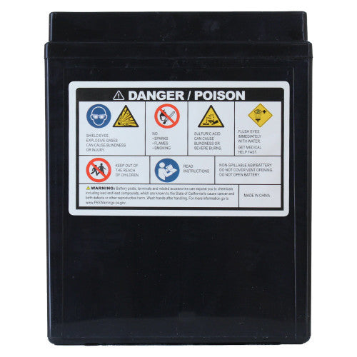 Factory Racing Parts AGM Battery FRX14AH For ATVs, UTVs, Motorcycles, Snowmobiles YTX14AH, YB14-A2-2