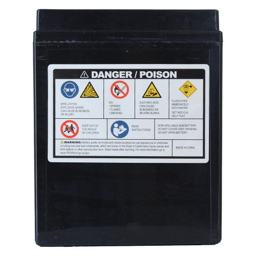 Factory Racing Parts AGM Battery FRX14AHL For Motorcycles, Snowmobiles, & Scooters YTX14AHL, YB14L-A2-2