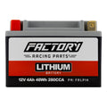 Factory Racing Parts Lithium Battery – 12V 280CCA 4Ah – YTX14, YTX14AH, YTX14H, YTZ10S, YTZ14S – Fits Most Motorcycles Scooters ATVs Snowmobiles UTVs