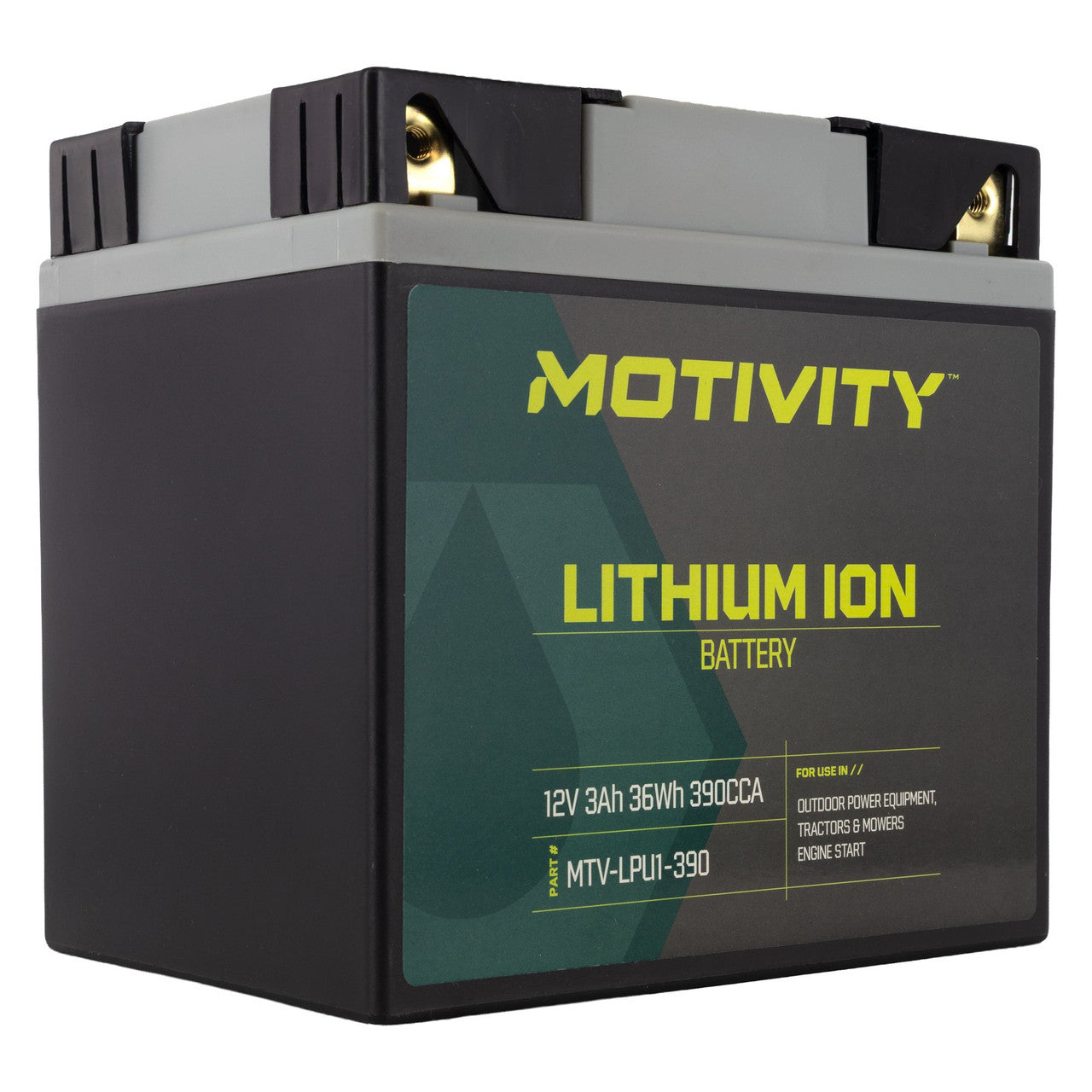 Motivity Lithium Battery - 12V 350CCA 5Ah - 12N24-3A 12N24-3 U1-7 U1R-7 U1-9 U1R-9 U1-11 U1R-11 - Fits Most Lawn Mowers and Lawn Tractors-0