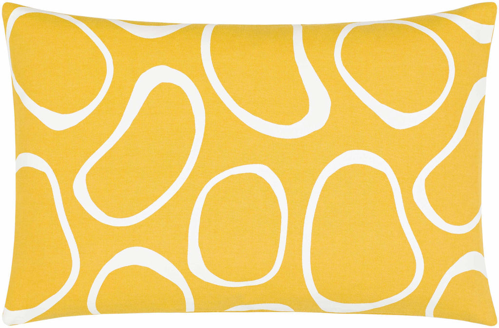 Guyong Abstract Yellow Pebbles Accent Pillow - Clearance-5