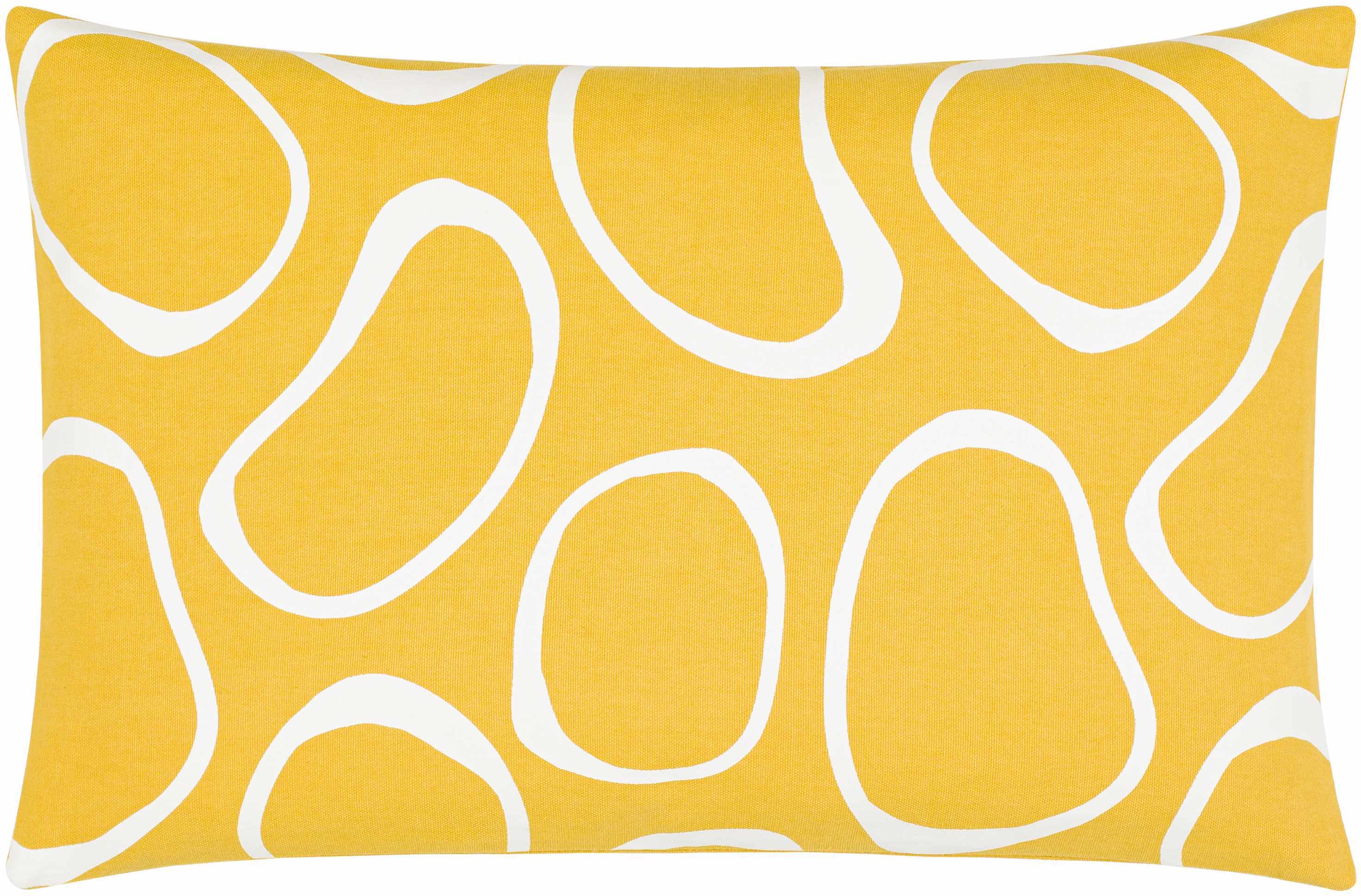 Guyong Abstract Yellow Pebbles Accent Pillow - Clearance-5