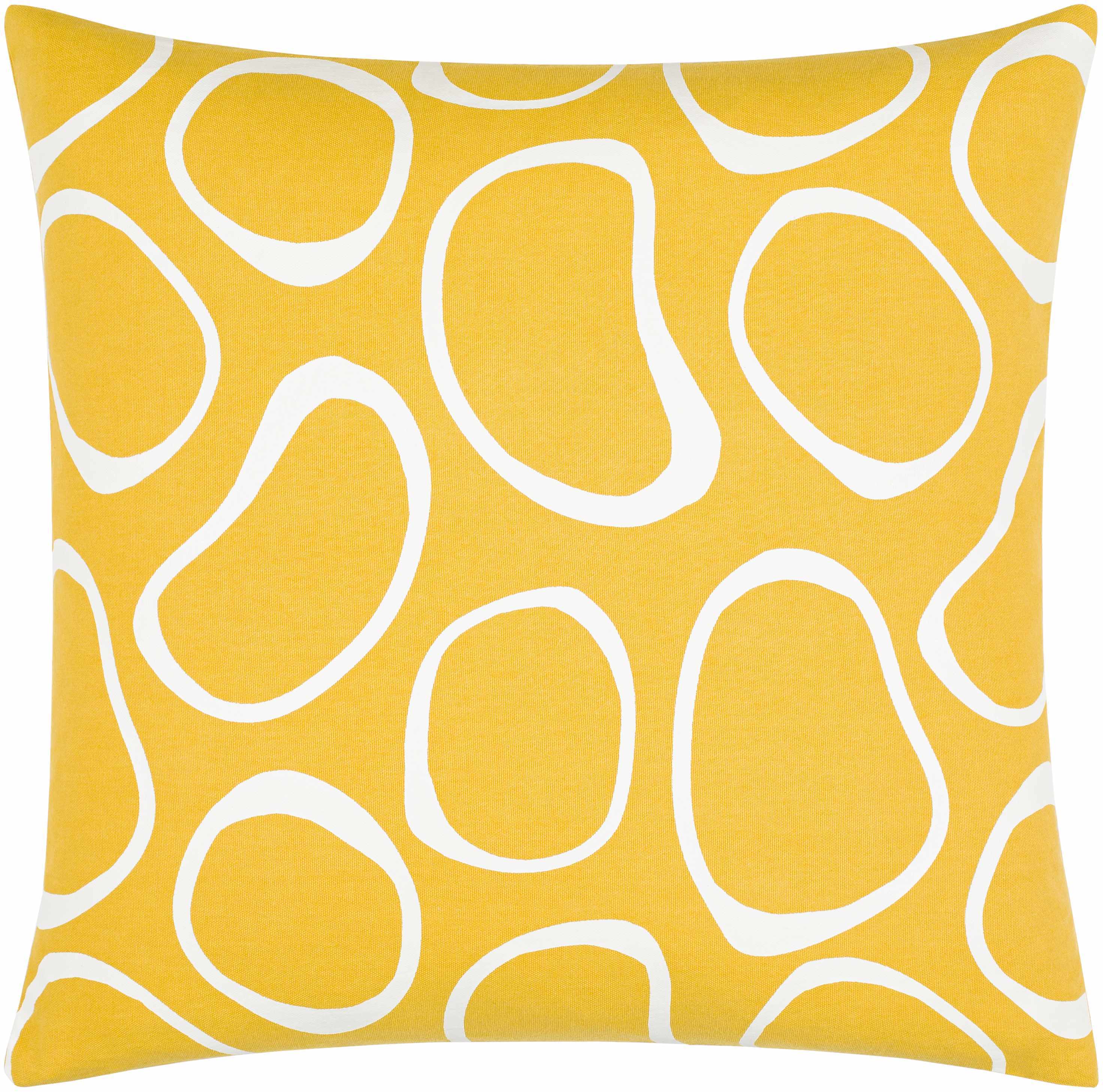 Guyong Abstract Yellow Pebbles Accent Pillow - Clearance-4
