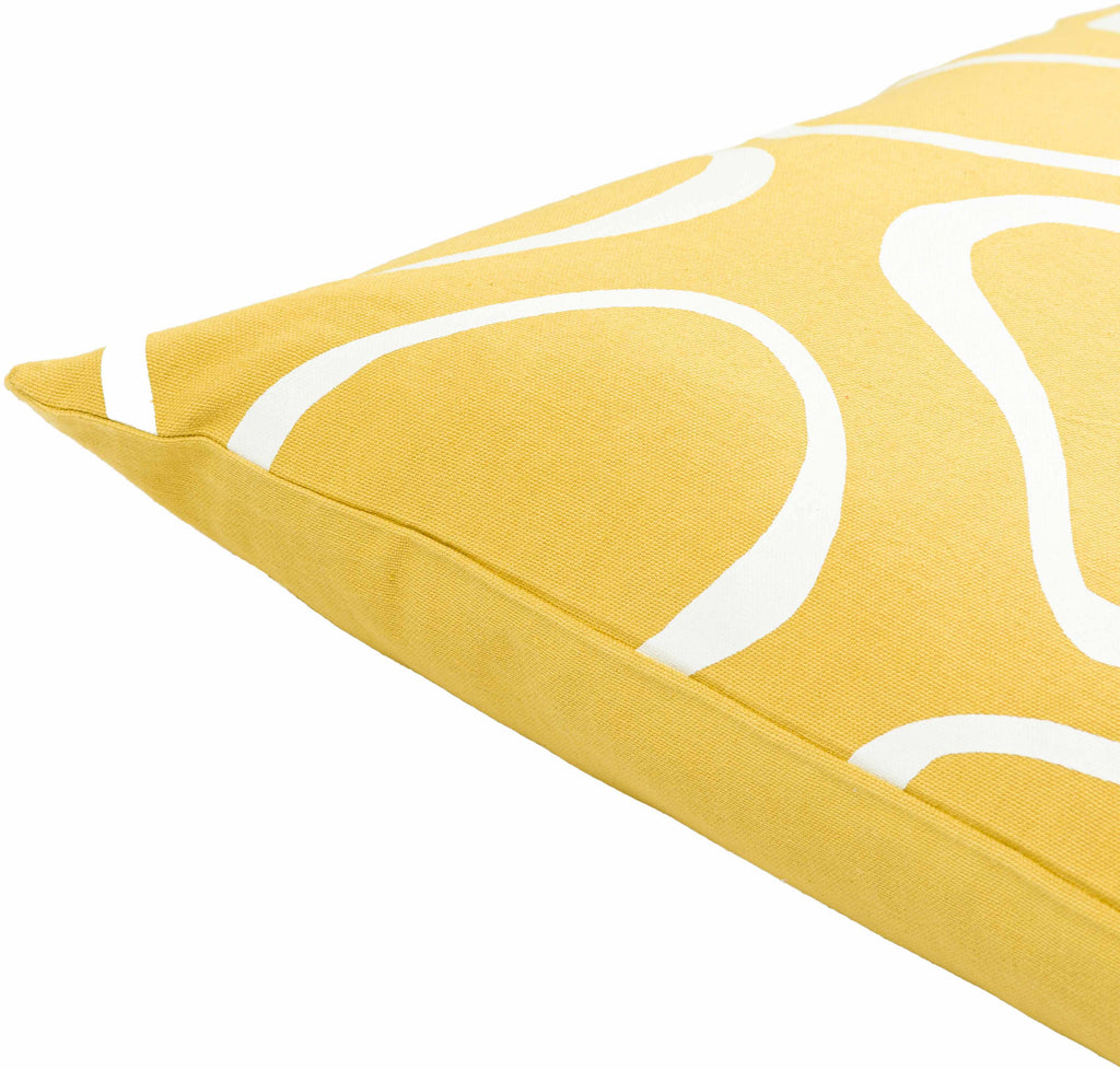 Guyong Abstract Yellow Pebbles Accent Pillow - Clearance-1