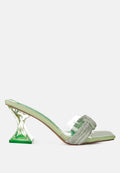 Hiorda Rhinestone Knotted Spool Heel Sandals-0