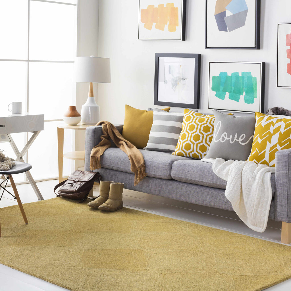 Pearlington Yellow Honeycomb Accent Pillow - Clearance-0