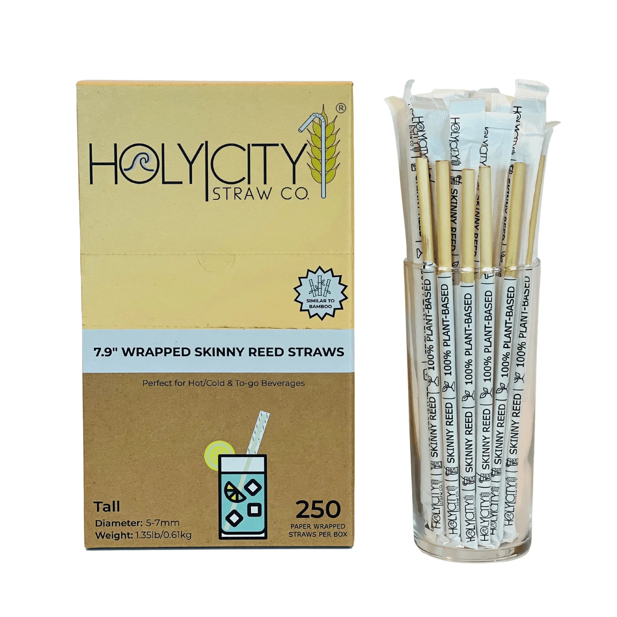 7.9" Wrapped Skinny Reed Straws-0
