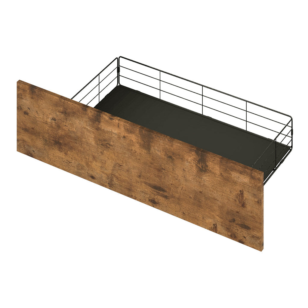 Levede King Bed Frame Industrial Storage LED Charing