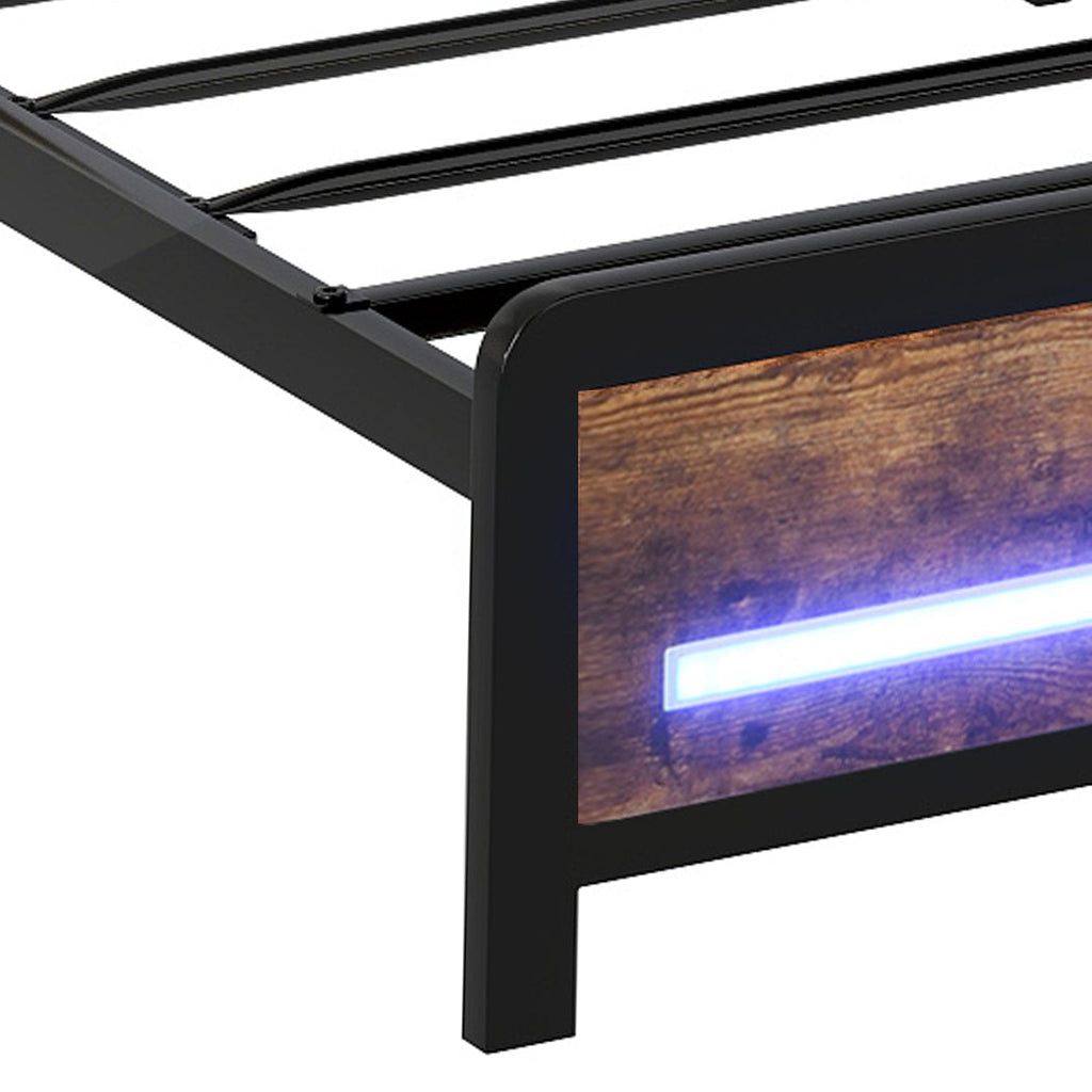 Levede Single Bed Frame Storage Headboard Industrial