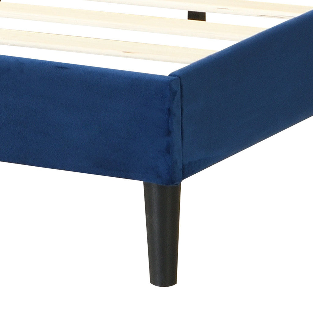 Levede Bed Frame Queen Size Mattress Blue