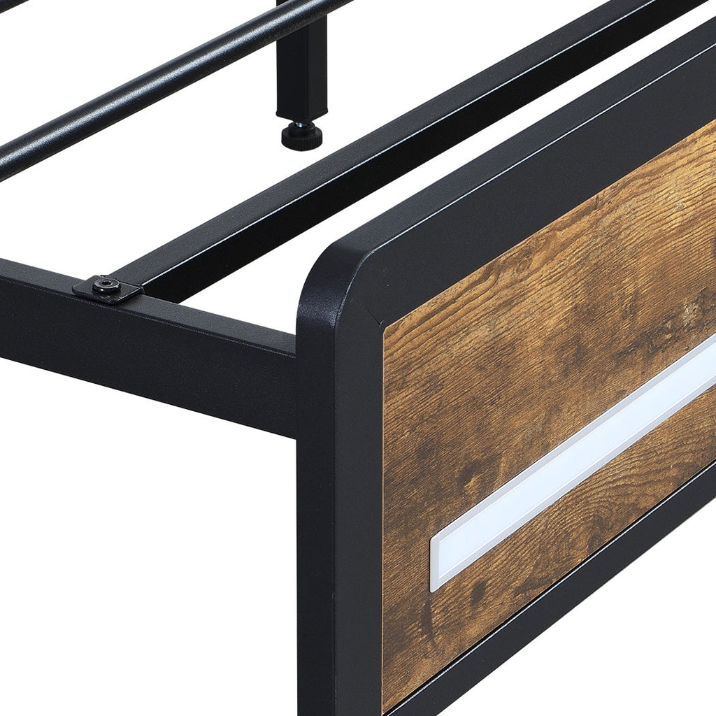 Levede Double Bed Frame Storage Headboard Industrial