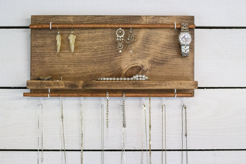 Jewelry Display with Shelf (wall mounted)-0